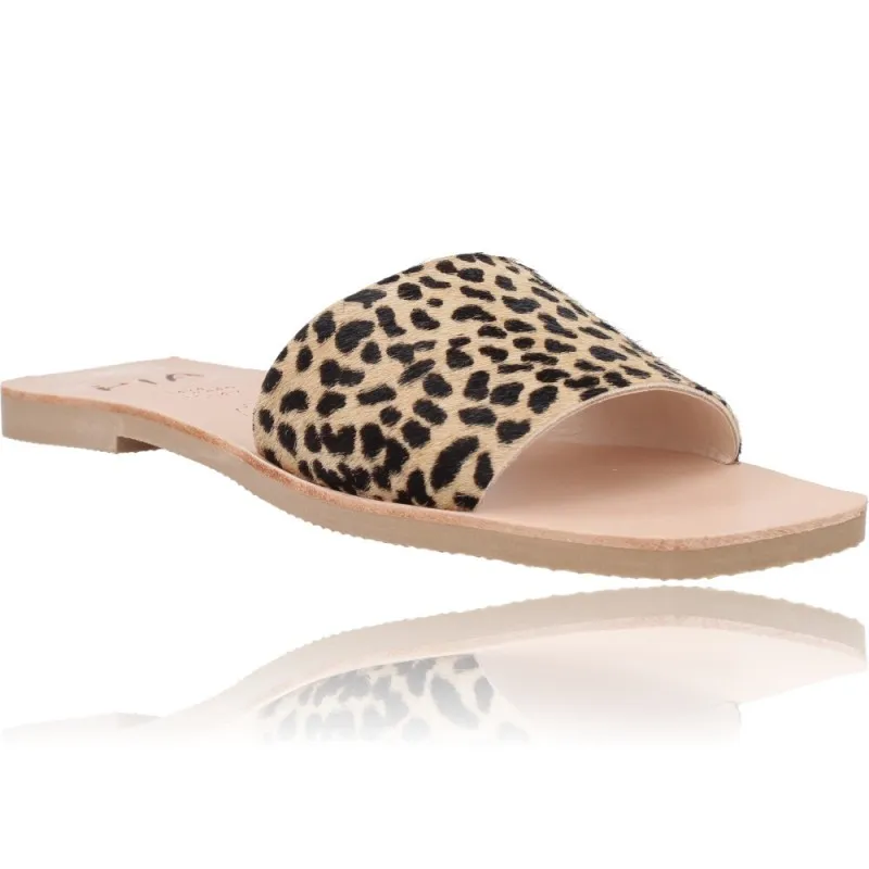 Sandalias Planas para Mujer de Ria Menorca 40402 Melbourne Leopardo