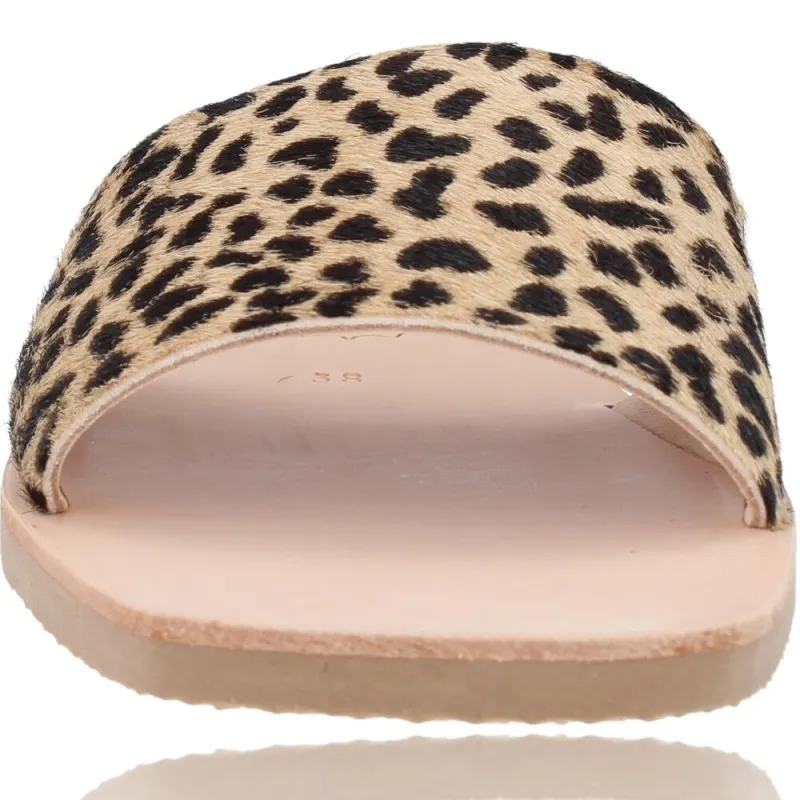 Sandalias Planas para Mujer de Ria Menorca 40402 Melbourne Leopardo