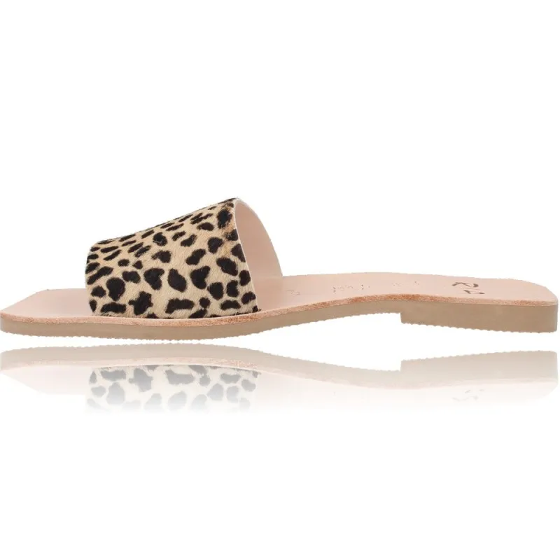 Sandalias Planas para Mujer de Ria Menorca 40402 Melbourne Leopardo