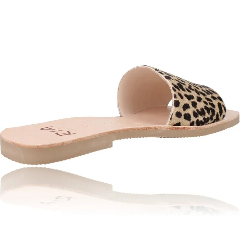 Sandalias Planas para Mujer de Ria Menorca 40402 Melbourne Leopardo