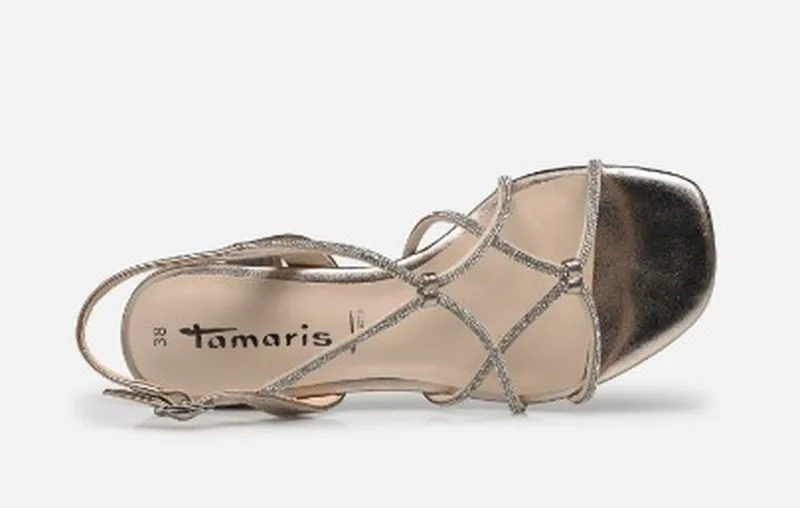 Sandalias Y Zue Tamaris 28236 piel vegana blanco