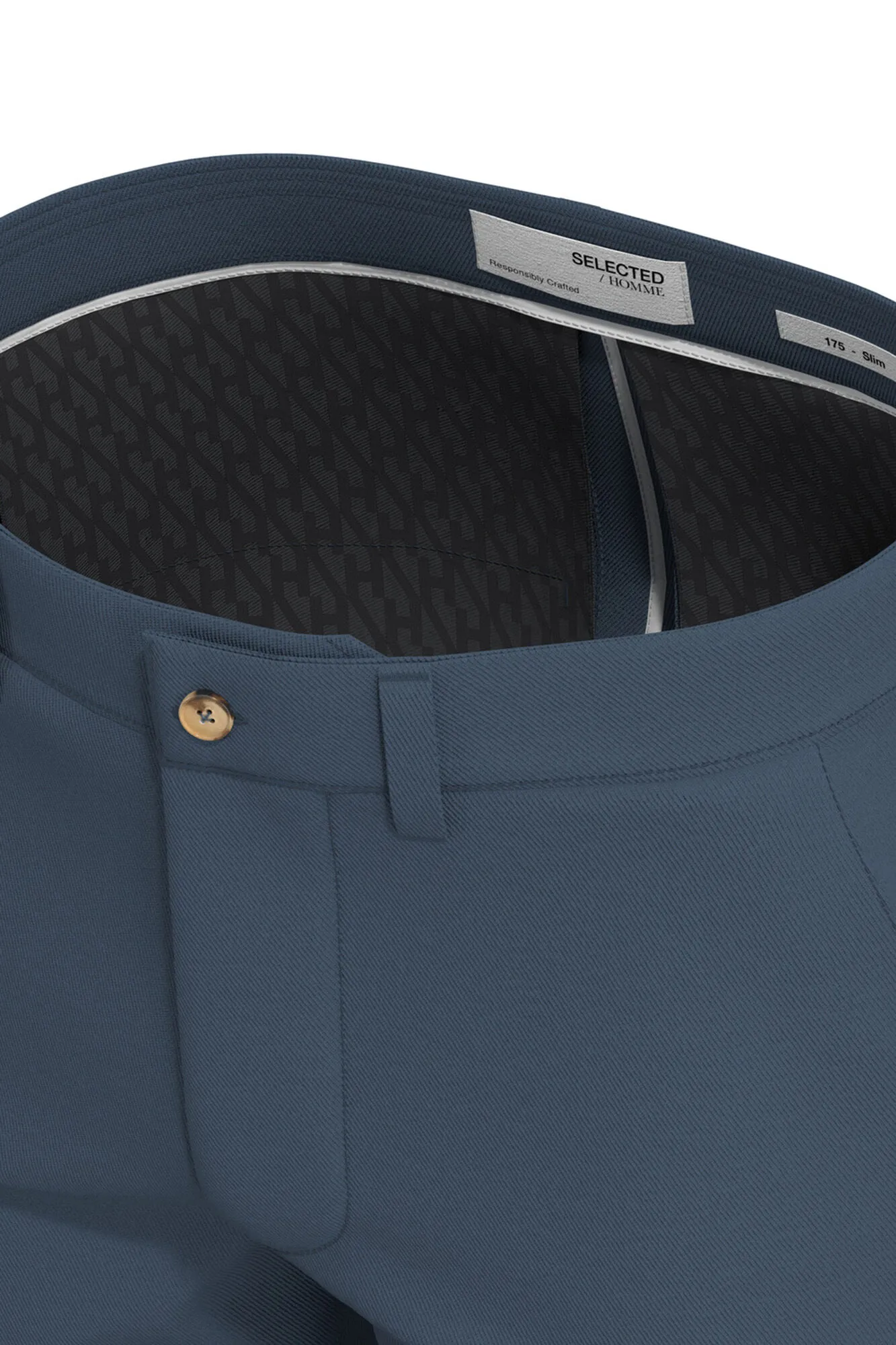 Selected Pantalón chino clásico Slim Fit confeccionado con algodón orgánico