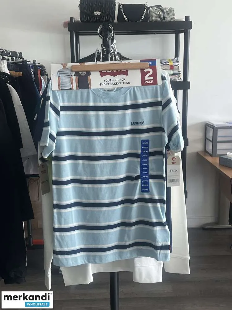 SET DE 2 CAMISETAS INFANTILES LEVI'S 100% ALGODóN  TALLAS S, M, L Y XL  100% ORIGINALES