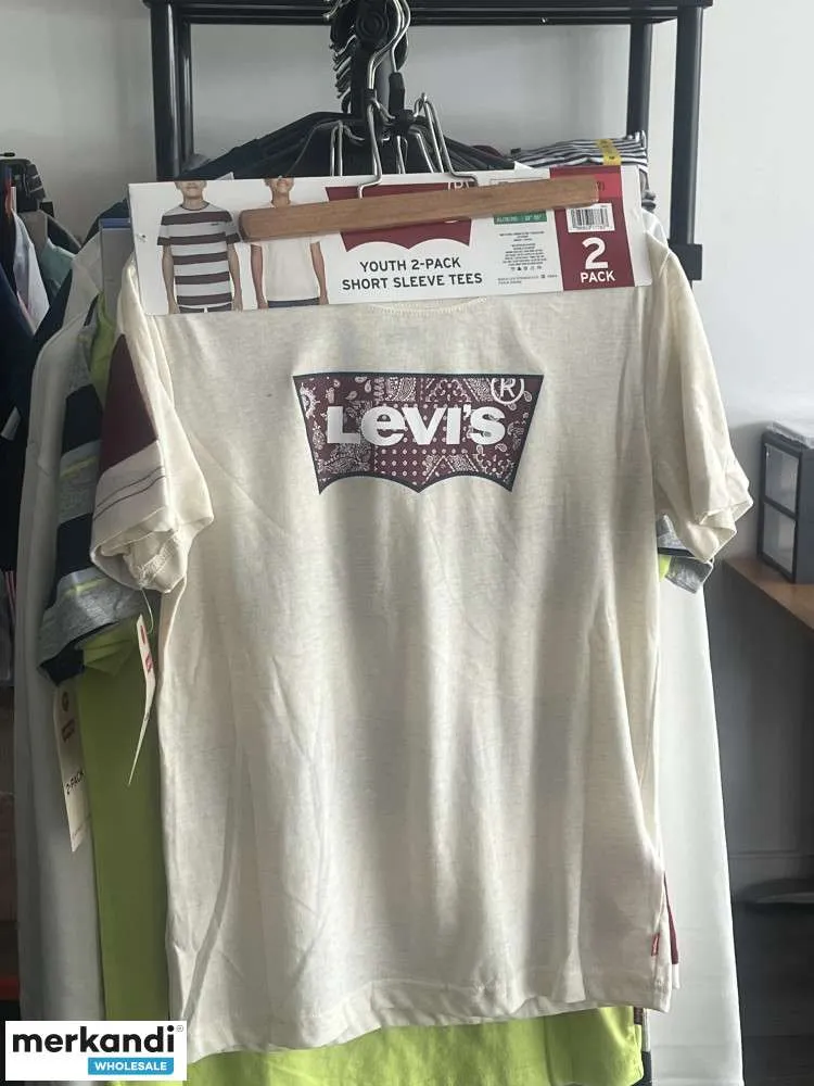 SET DE 2 CAMISETAS INFANTILES LEVI'S 100% ALGODóN  TALLAS S, M, L Y XL  100% ORIGINALES