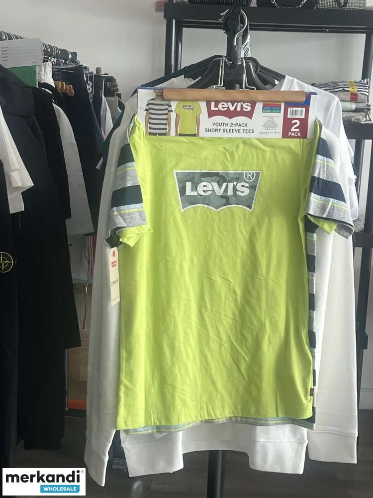 SET DE 2 CAMISETAS INFANTILES LEVI'S 100% ALGODóN  TALLAS S, M, L Y XL  100% ORIGINALES