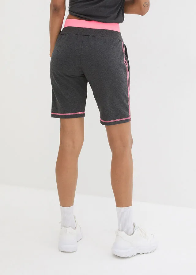 Shorts de verano de punto Antracita jaspeado