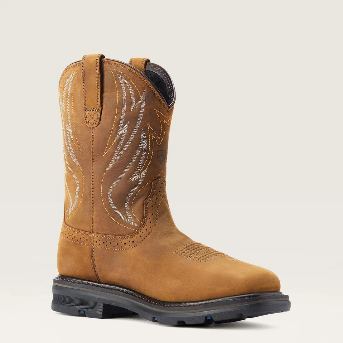 SIERRA SHOCK SHIELD STEELTOE WATERPROOF WORK BOOT DISTRESSED BROWN