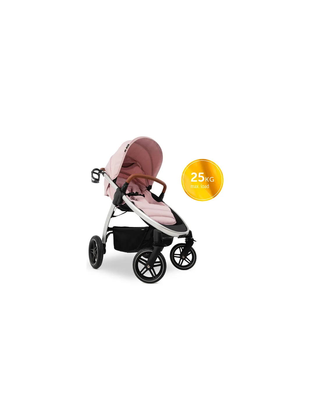 Silla de paseo Uptown rosa de Hauck elegante todoterreno