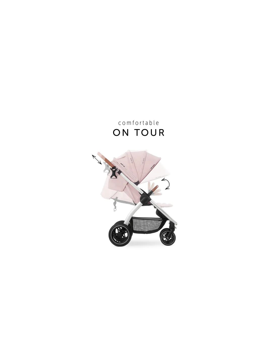 Silla de paseo Uptown rosa de Hauck elegante todoterreno
