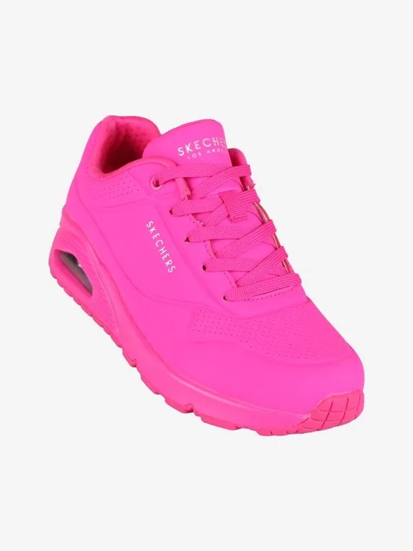 Skechers NIGHT SHADES Zapatillas fluorescentes con cordones para mujer