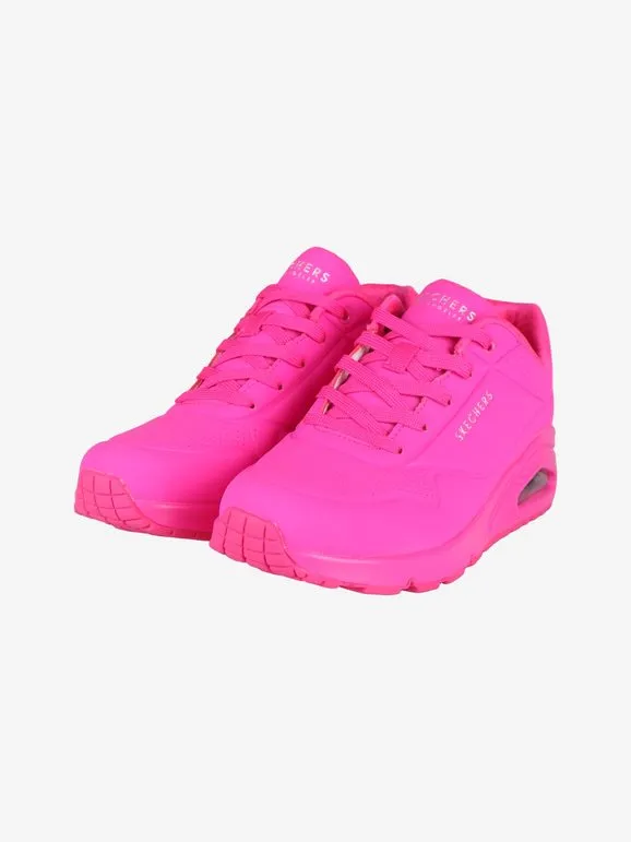Skechers NIGHT SHADES Zapatillas fluorescentes con cordones para mujer