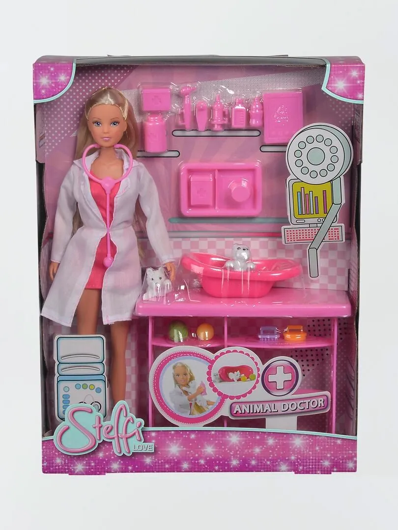 STEFFI LOVE MUñECA VETERINARIA  ROSA