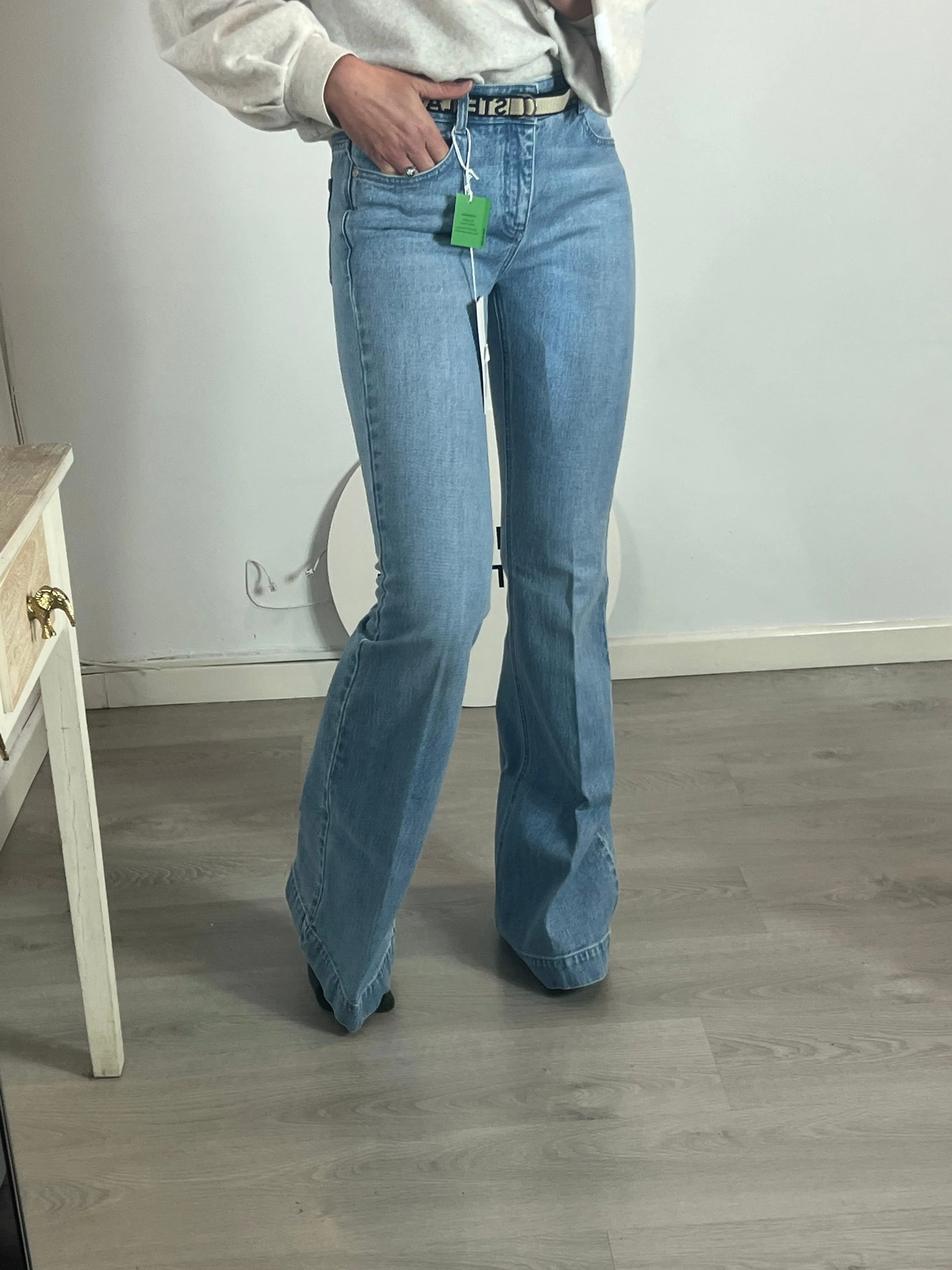 STELLA McCARTNEY. Pantalón denim campana T.29(38)