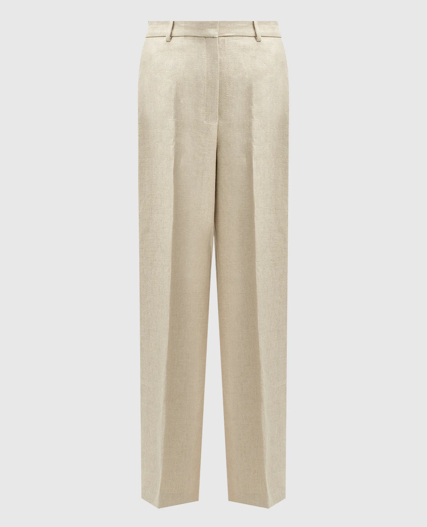 Theory Beige straight pants made of linen