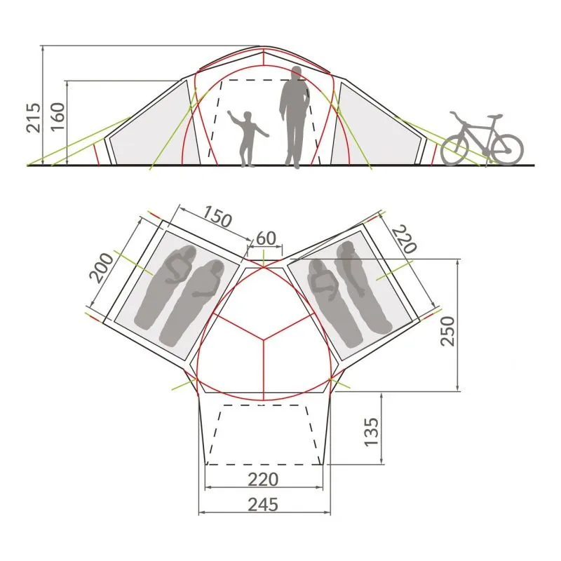 Tienda Vaude Badawi 4P (Arena)