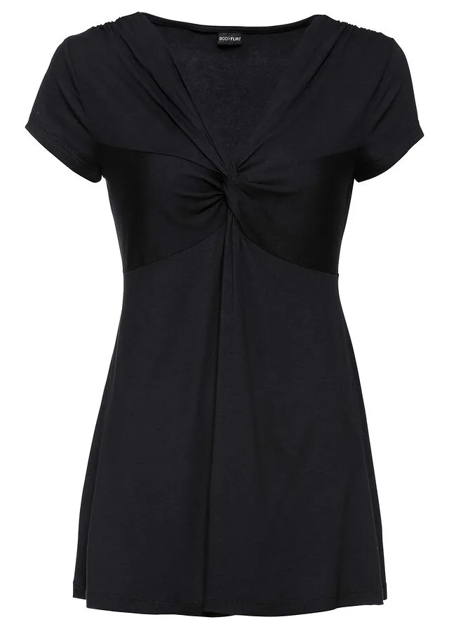 Top anudado de verano Negro