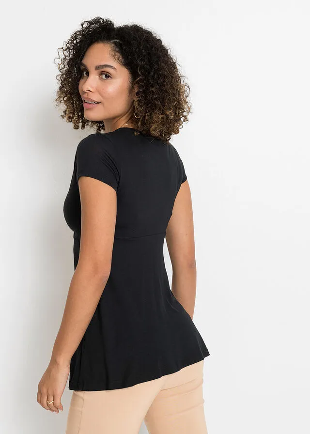Top anudado de verano Negro