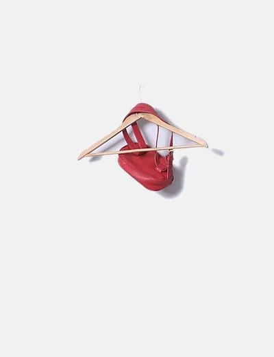Topshop Riñonera roja detalle metálico