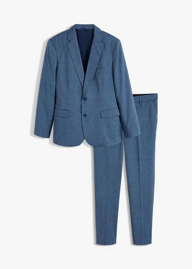 Traje (2 piezas): americana y pantalón Azul marino jaspeado