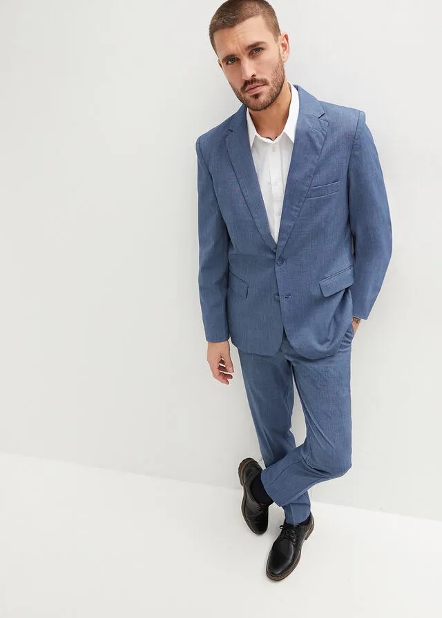 Traje (2 piezas): americana y pantalón Azul marino jaspeado
