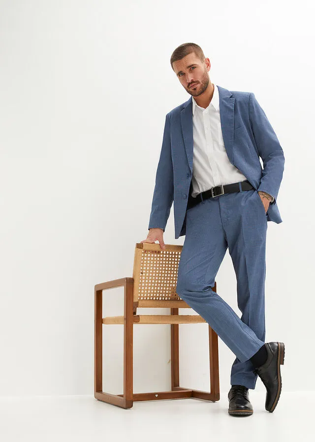 Traje (2 piezas): americana y pantalón Azul marino jaspeado