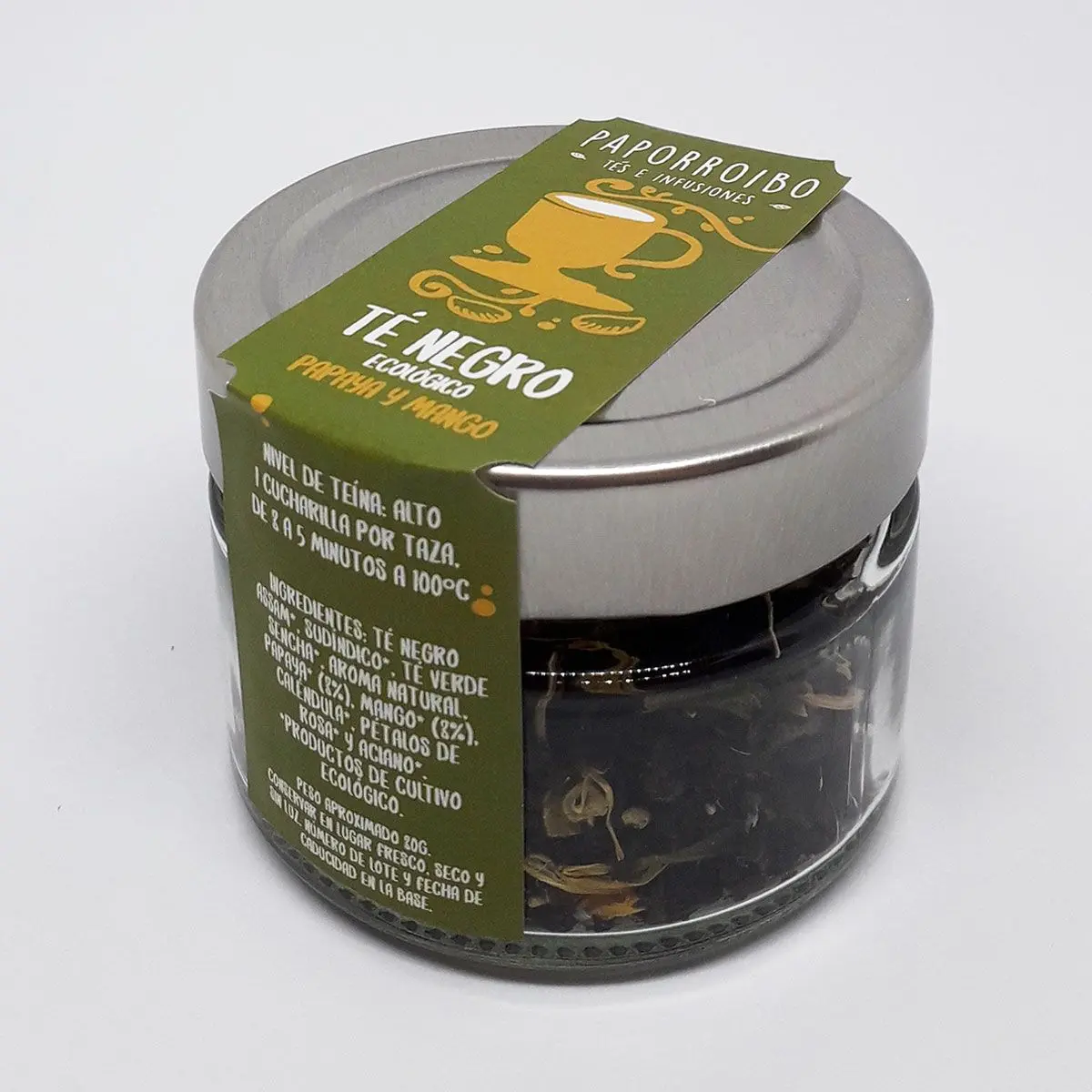 Té negro de papaya y mango ecológico