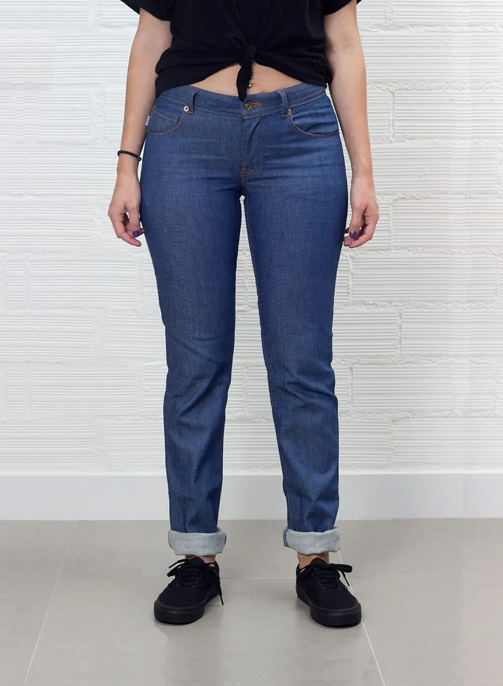 Vaqueros slim fit mujer índigo de algodón orgánico