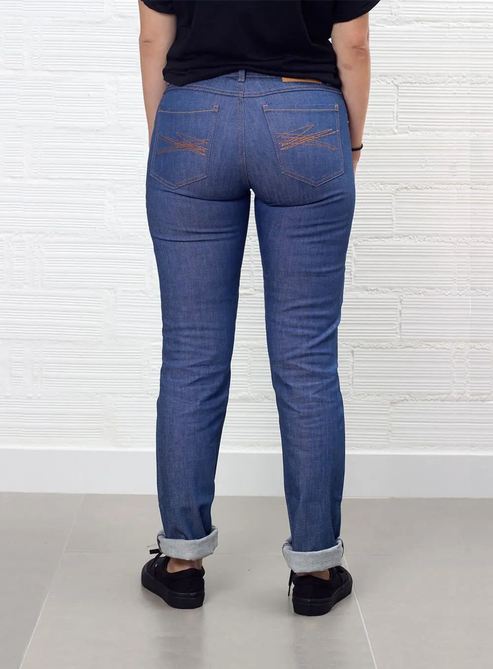 Vaqueros slim fit mujer índigo de algodón orgánico