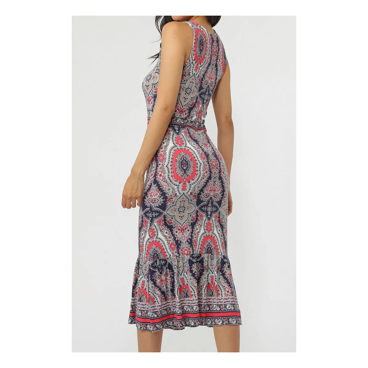Vestido largo de verano azul Paisley
