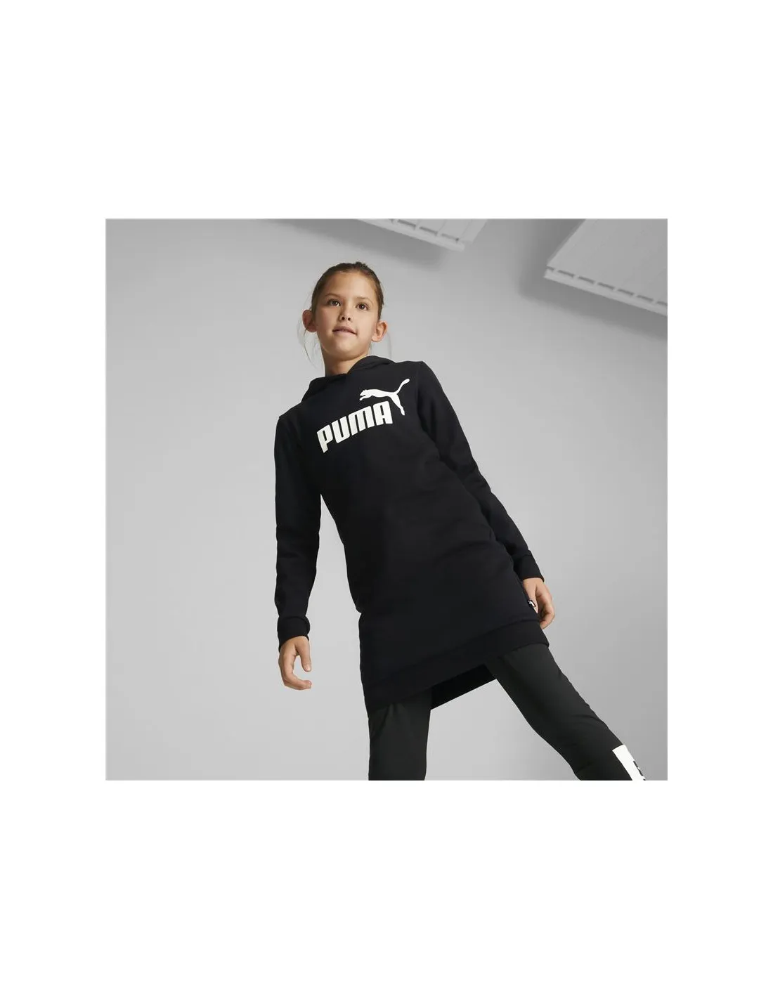 Vestido Puma Essentials Logo Niña Negro