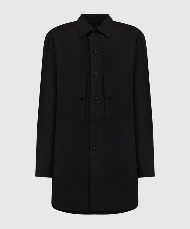 Y`S Yamamoto Black shirt with linen