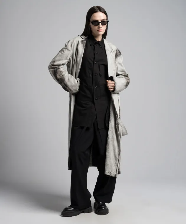 Y`S Yamamoto Black shirt with linen