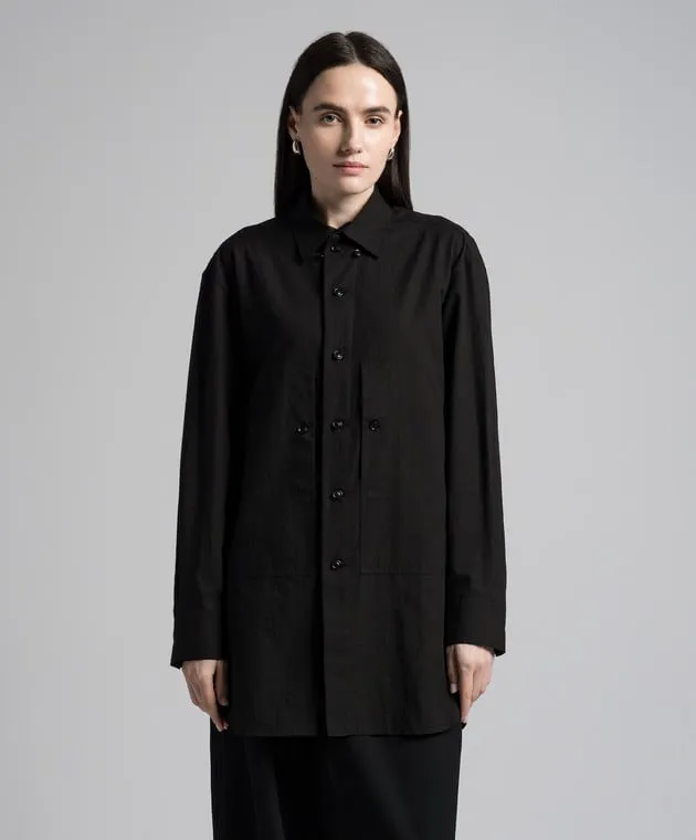Y`S Yamamoto Black shirt with linen
