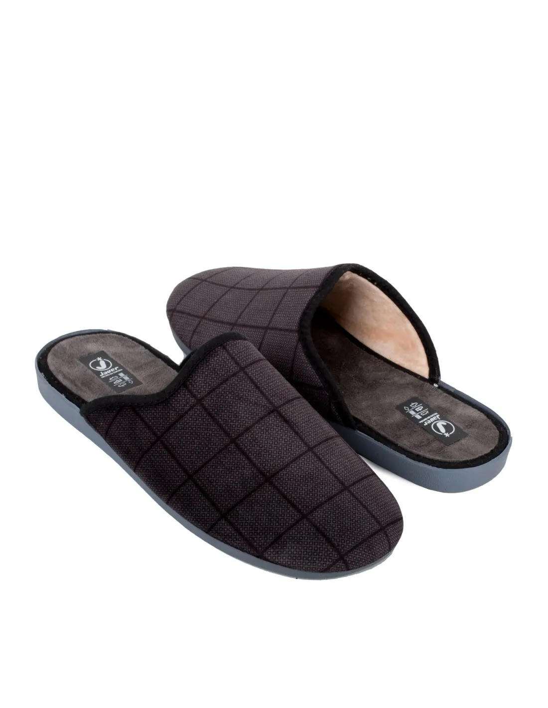 Zapatillas Casa Descalzas Cuadros Grises