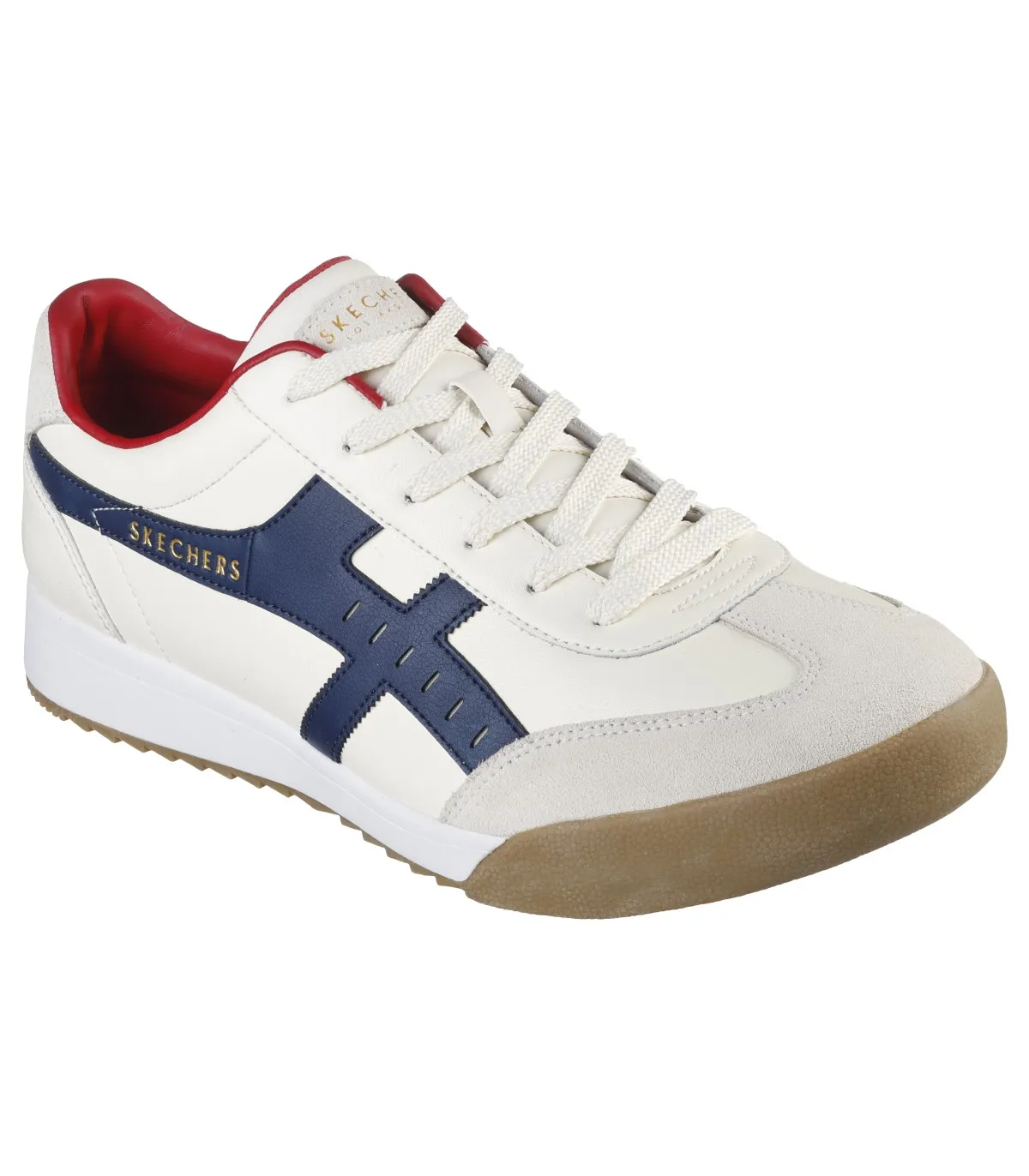 ZAPATILLAS DE CABALLERO ESTILO RETRO SKECHERS ZINGER  MANZANILLA BLANCO