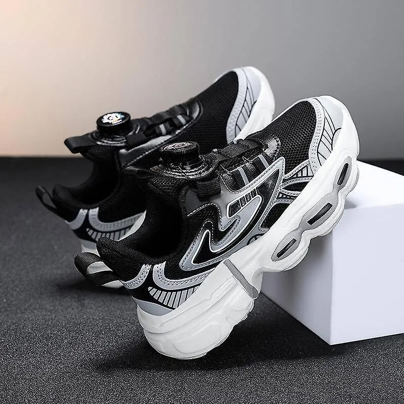 Zapatillas de deporte para niños con hebilla giratoria Zapatillas deportivas ligeras y transpirables para niños Zapatillas cómod
