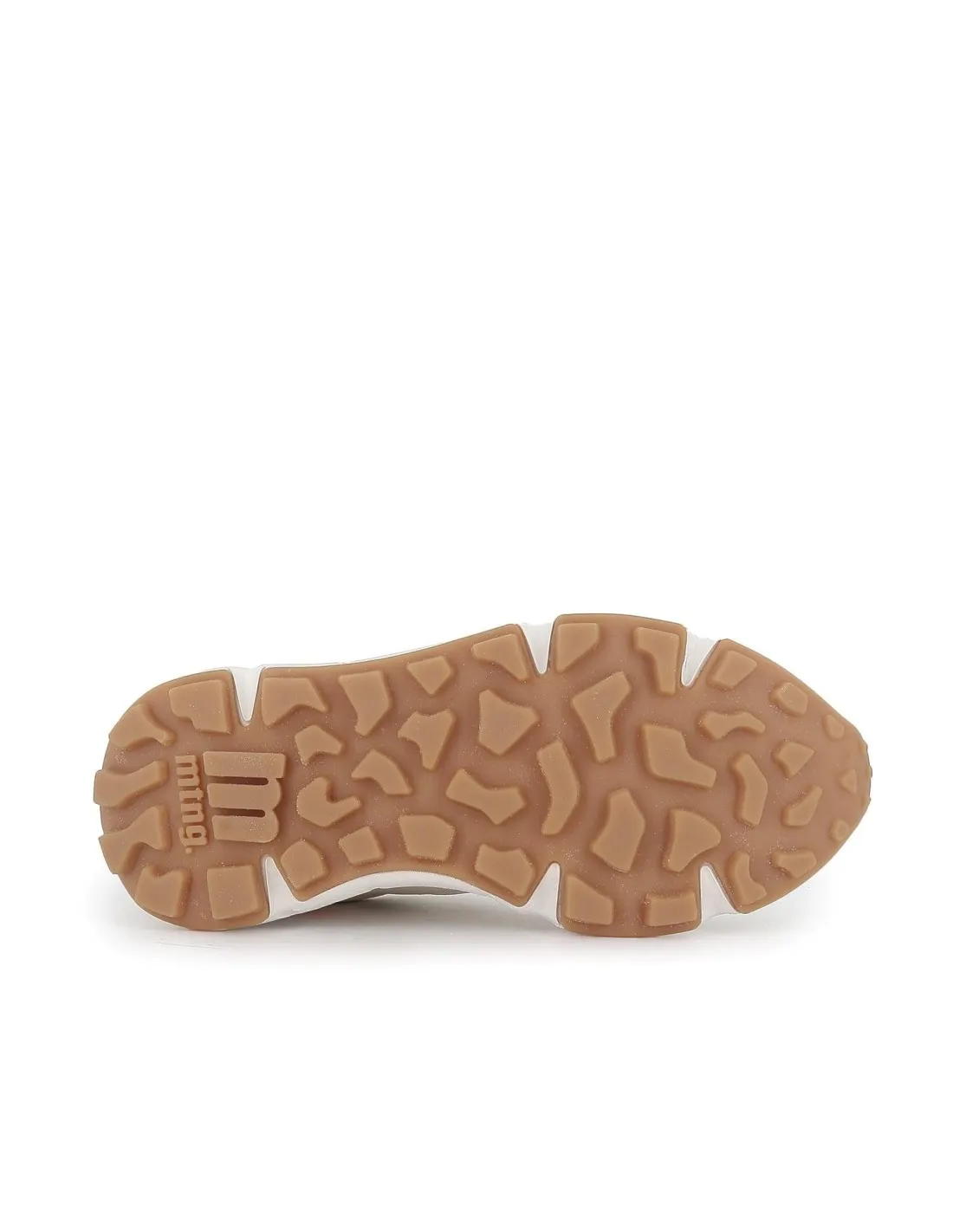 Zapatillas deportivas beige con calados y plataforma para mujer Mustang