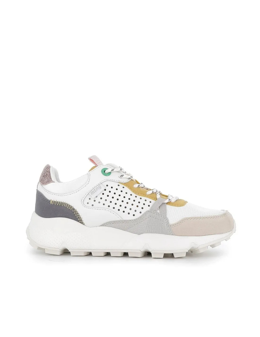 Zapatillas deportivas blancas con calados y plataforma para mujer Mustang