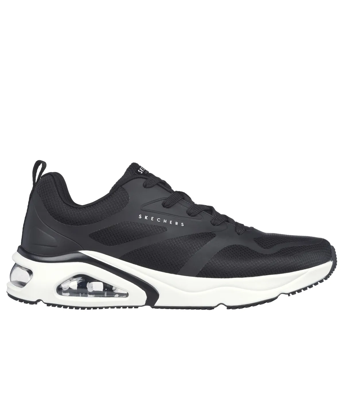ZAPATILLAS ESTILO RETRO PARA CABALLERO SKECHERS TRESAIR UNO  REVOLUTIONAIRY NEGRO