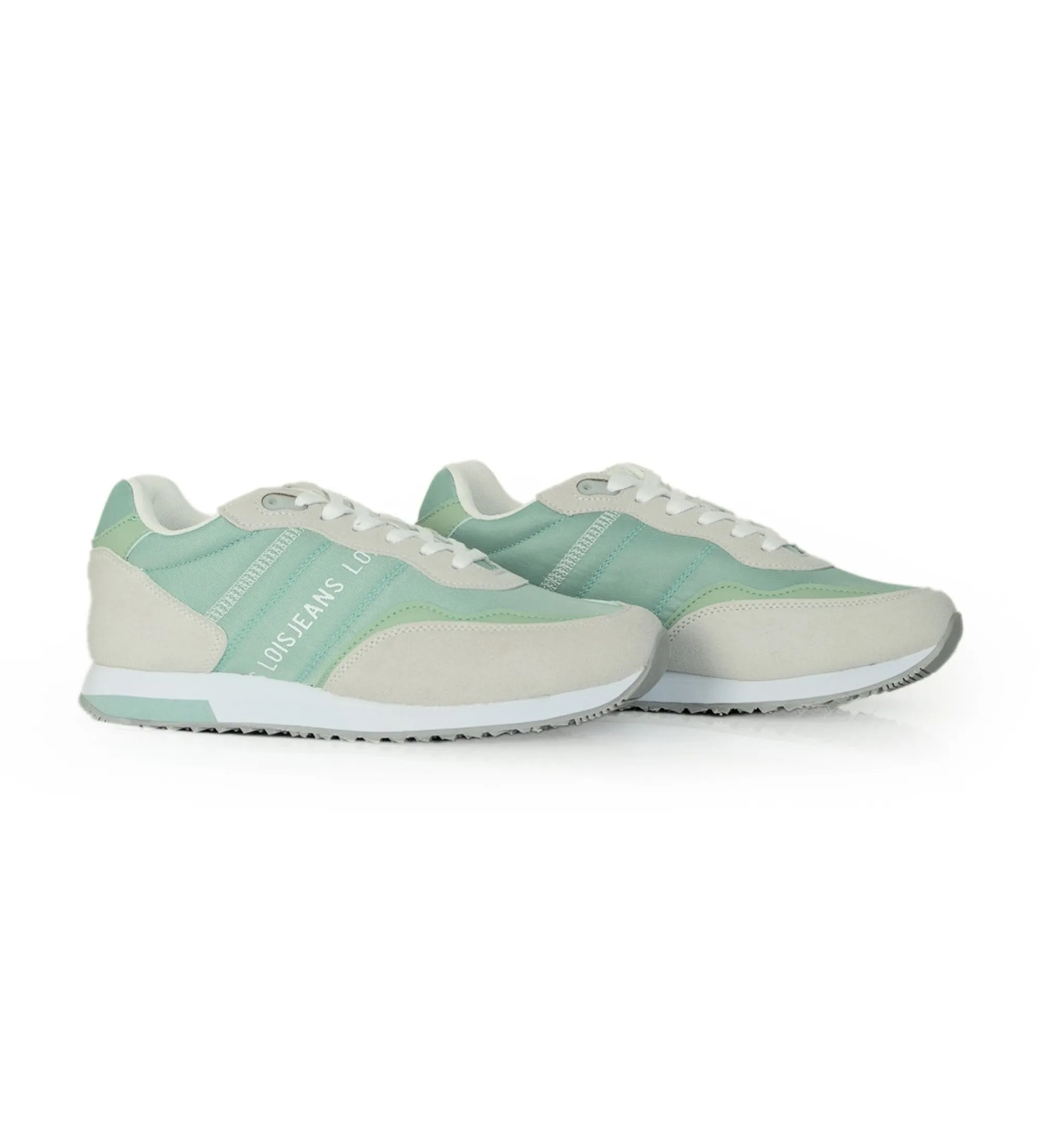 Zapatillas estilo retro verde, gris