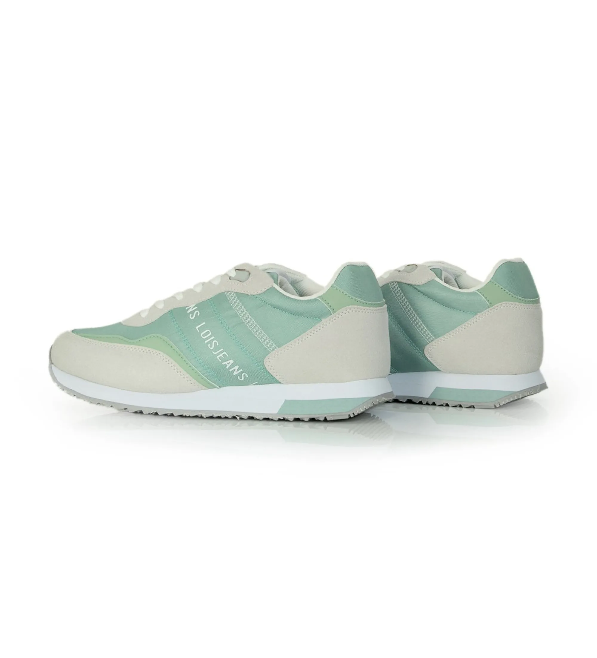Zapatillas estilo retro verde, gris