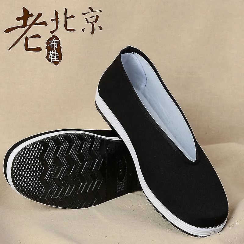 Zapatos De Tela De Navidad Zapatos Casuales De Primavera Y Otoño De Hombre Zapatos De Tela Negra De Mediana Edad Y Ancianos Zapa