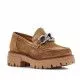 Zapatos plataforma Redlove brigitta de piel marrones con plataforma y detalle metálico