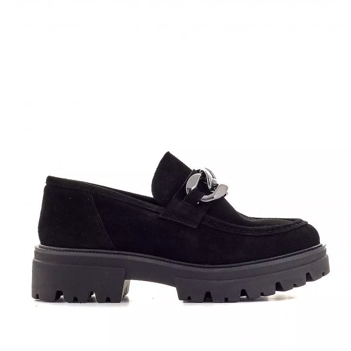 Zapatos plataforma Redlove brigitta de piel negros con plataforma y detalle metálico