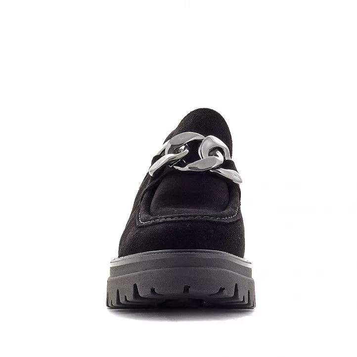 Zapatos plataforma Redlove brigitta de piel negros con plataforma y detalle metálico