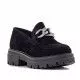 Zapatos plataforma Redlove brigitta de piel negros con plataforma y detalle metálico