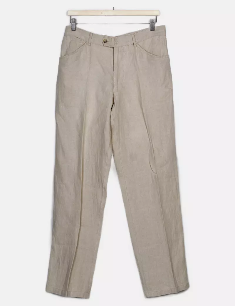 Zara Pantalones chinos Rectos Lino