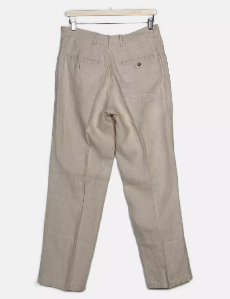Zara Pantalones chinos Rectos Lino